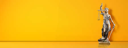 The Statue of Justice - lady justice or Iustitia / Justitia the Roman goddess of Justiceの写真素材