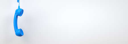 Shot of a landline telephone receiver with copy space for individual text - 3d renderingの写真素材