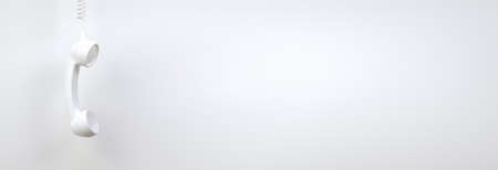 Shot of a landline telephone receiver with copy space for individual text - 3d renderingの写真素材