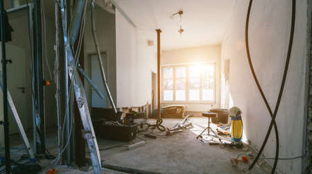 Rebuilding an old real estate apartment, prepared and ready for renovateの写真素材