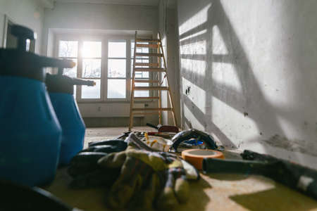 rebuilding an old real estate apartment, prepared and ready for renovateの写真素材