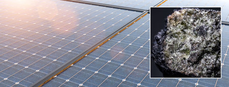 illustration of a modern perovskite high performance solar cell module for high efficient photon...