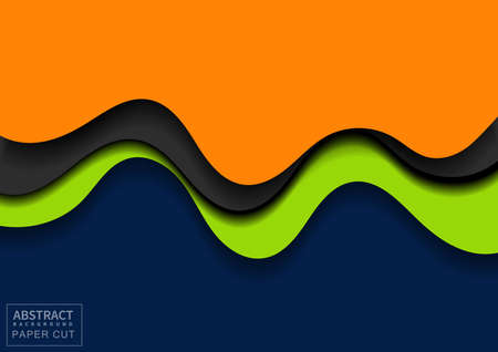 Abstract colorful paper cut background. Vector illustration.のイラスト素材