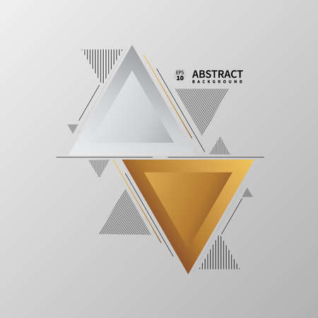 Abstract geometric composition forms modern background with decorative triangles and patterns backdrop. Vector illustration illustrationのイラスト素材