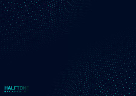 Abstract blue sky color halftone and dot  on dark background. Vector illustrationのイラスト素材