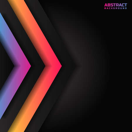 Abstracttriangle geometric overlap layer on black background. Vector illustrationのイラスト素材