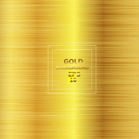 Gold metallic metal polished background.Vector illustrationのイラスト素材
