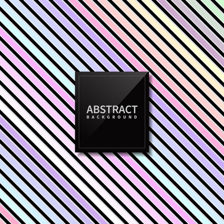 Abstract pastel Color Diagonal Striped Lines Pattern on Black Background. Vector illustrationのイラスト素材