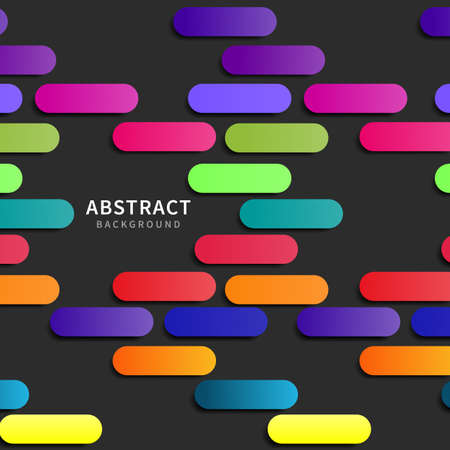 Abstract geometric colorful on dark background. You can use for ad, poster, template, business presentation. Vector illustrationのイラスト素材