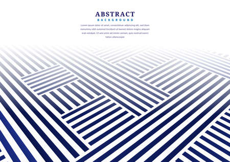 Abstract blue striped line pattern on white background and texture with copy space for text. Vector illustrationのイラスト素材