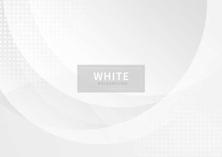 Abstract white and grey circles overlapping with halftone on white background. You can use for ad, poster, template, business presentation. Vector illustrationのイラスト素材