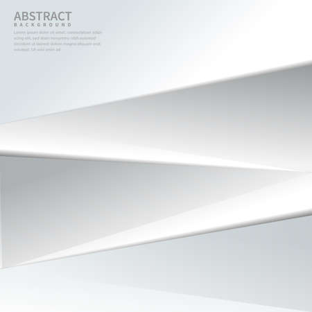 Abstract white and gray geometric triangles on white background paper cut style with copy space for text. You can use for ad, poster, template, business presentation. Vector illustrationのイラスト素材