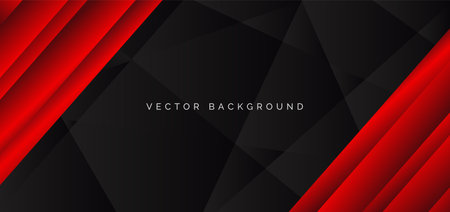 Template corporate banner concept abstract triangle red black contrast background. You can use for ad, poster, template, business presentation. Vector illustrationのイラスト素材
