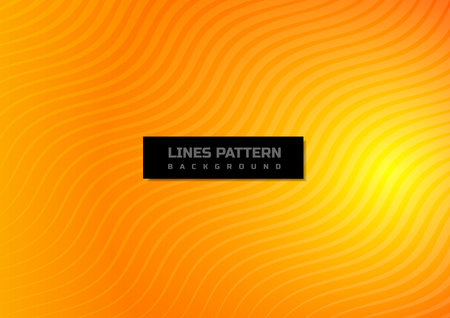 Abstract yellow and orange curve lines pattern background. You can use for ad, poster, template,...