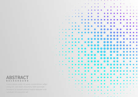 Blue and purple Random Dots Background. Creative Design Templates on gray background. Vector illustrationのイラスト素材