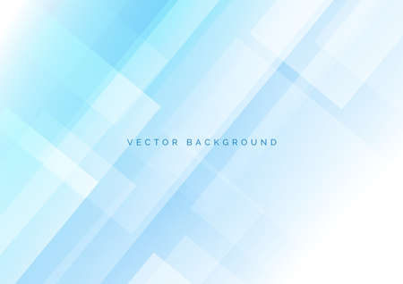 Abstract light blue square overlapping with on white background. Vector illustrationのイラスト素材