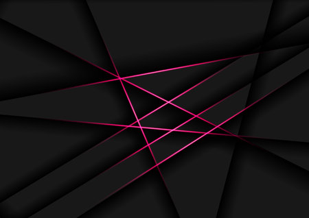 Abstract pink lines light polygon overlapping layers design modern futuristic background. vector illustration.のイラスト素材