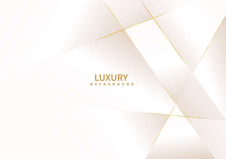 Abstract white background with golden line luxury. Vector illustrationのイラスト素材