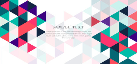 Template design abstract modern colorful triangles on white background with copy space for text. You can use for ad, poster, template, business presentation. Vector illustrationのイラスト素材