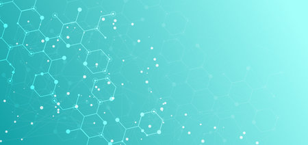 Template for science and technology concept background. Vector illustration