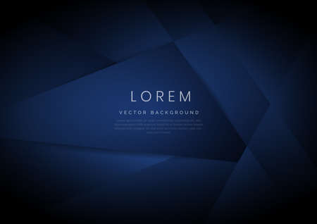 Abstract dark blue triangle overlapping layer background. Modern style. Science and technology. You can use for ad, poster, template, business presentation. Vector illustrationのイラスト素材