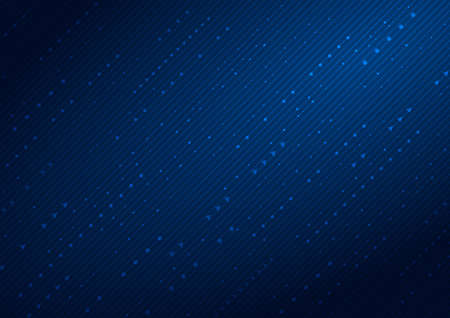 Abstract futuristic technology digital lines dot and arrow on dark blue color background. Vector illustrationのイラスト素材