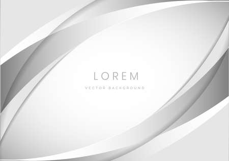Abstract template white and gray curve on white background. You can use for ad, poster, template, business presentation. Vector illustrationのイラスト素材