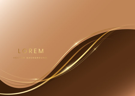 Abstract luxury background with golden wave lines. Vector illustrationのイラスト素材