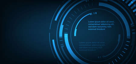 Abstract Futuristic Technology Background. HUD circle element. Hi-tech communication concept. Vector illustrationのイラスト素材