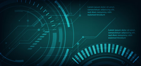 Abstract Futuristic Technology Background. HUD circle element. Hi-tech communication concept. Vector...