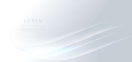 Abstract wave trendy geometric shiny glowing light background with white and grey gradient. You can use for ad, poster, template, business presentation. Vector illustrationのイラスト素材