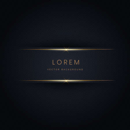 Abstract luxury square frame on black background. Vector illustrationのイラスト素材