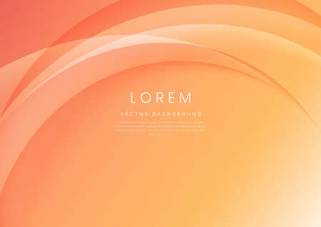 Abstract background orange gradient layer circles curve. You can use for banner, ad, poster, template, business presentation. Vector illustrationのイラスト素材