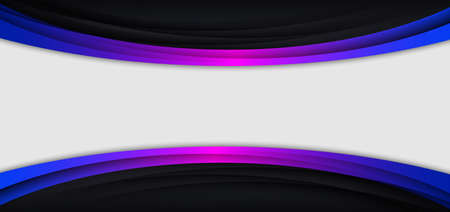 Abstract business template pink, blue and black gradient curved shape isolated on white background with space for your text. Vector illustrationのイラスト素材