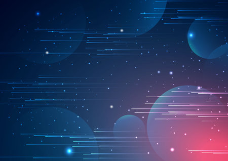 Abstract technology geometric overlapping hi speed line movement design background. Vector illustrationのイラスト素材