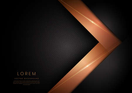 Abstract template black and gold geometric diagonal on black background with golden line. Luxury style. Vector illustrationのイラスト素材