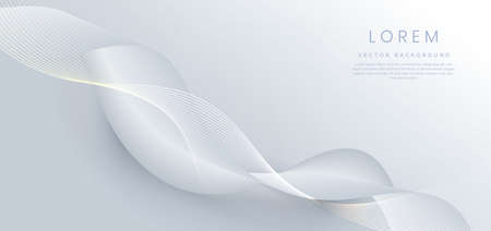 Abstract luxury grey lines curved overlapping on grey background. Template premium award design. Vector illustrationのイラスト素材