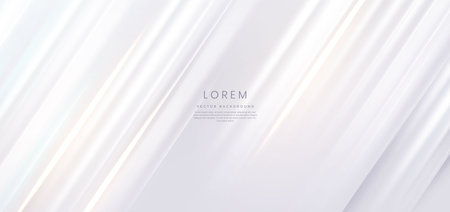 Abstract elegant white background with golden diagonal line. Luxury template design. Minimal clean background. Vector illustrationのイラスト素材