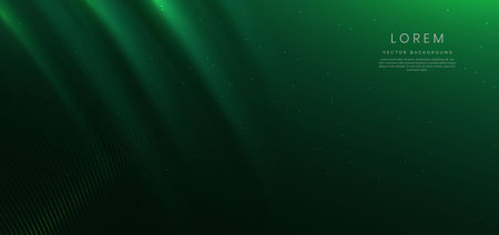 Luxury green background with curved line decoration texture. Luxury template design style. Vector illustrationのイラスト素材