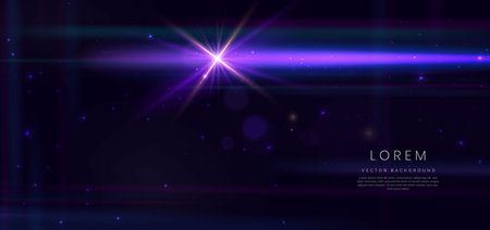 Abstract glowing pink lighting effect on dark blue background with lighting effect and sparkle with copy space for text. Vector illustrationのイラスト素材