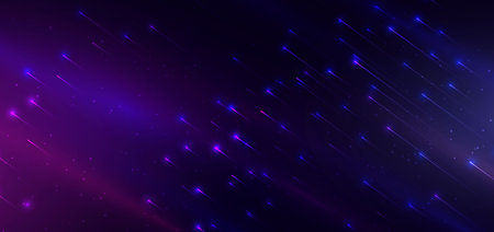 Abstract digital technology futuristic neon lines diagonal shape glowing blue and pink with lighting effect on dark blue background. Vector illustrationのイラスト素材