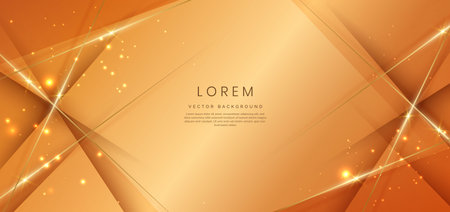 Abstract luxury gold elegant geometric diagonal overlay layer background with golden lines. You can use for ad, poster, template, business presentation. Vector illustrationのイラスト素材
