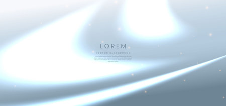 Modern abstract background white glowing neon on grey background. You can use for ad, poster, template, business presentation. Vector illustrationのイラスト素材