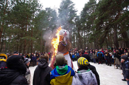 Burning winter symbolのeditorial素材