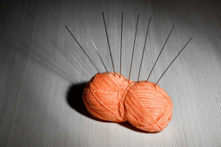 Yarn hedgehogの写真素材