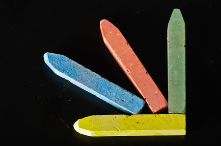 Color chalks abstract horizontal
