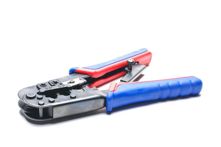 Network cable crimper low angle