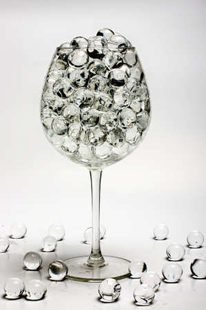 Bubbles in the glassの写真素材