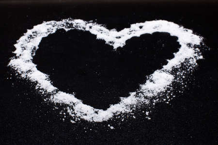 Valentines day heart from saltの写真素材