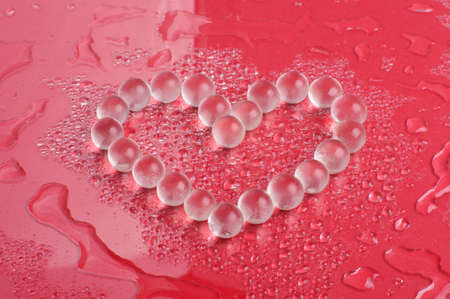 Heart shape from crystalsの写真素材